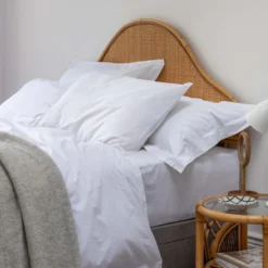 White 200TC Organic Cotton Superking Duvet Cover -Bedding Sales Store 200 thread count organic cotton bedding add1 6 scaled
