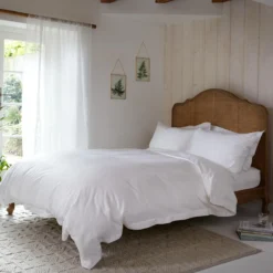 White 300TC Easycare Cotton With Tencel Superking Duvet Cover