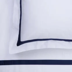 White/Navy 300TC Colour Border Cotton Superking Duvet Cover -Bedding Sales Store additional1 259 4 6 scaled