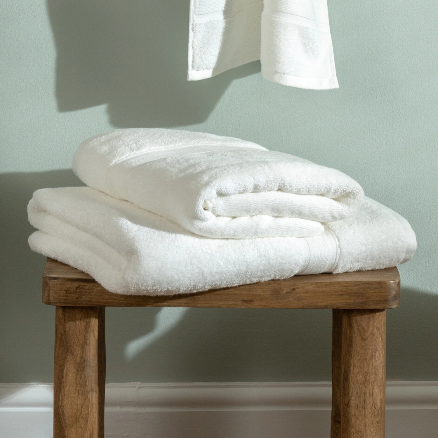 White Organic Cotton Bath Sheet 5 White Organic Cotton Bath Sheet - Image 5