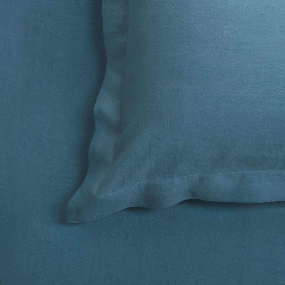 Teal French Linen Superking Duvet Cover 2 Teal French Linen Superking Duvet Cover - Image 2