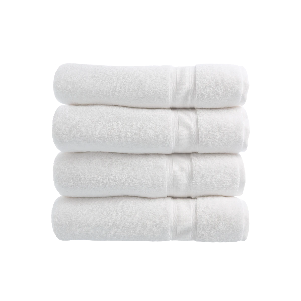 White Organic Cotton Bath Sheet Multipack - Set Of 4 1 White Organic Cotton Bath Sheet Multipack - Set Of 4