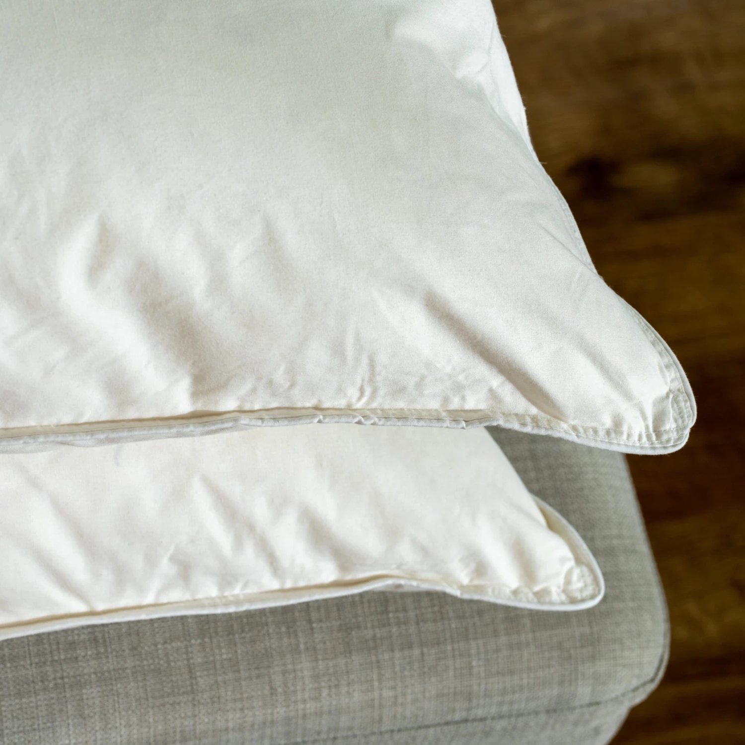 Goose Feather & Down Standard Pillow Pair - Medium 2 Goose Feather & Down Standard Pillow Pair - Medium - Image 2