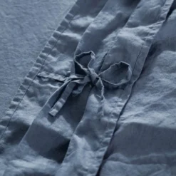 Denim Blue French Linen King Size Duvet Cover -Bedding Sales Store additional3 45 2 3