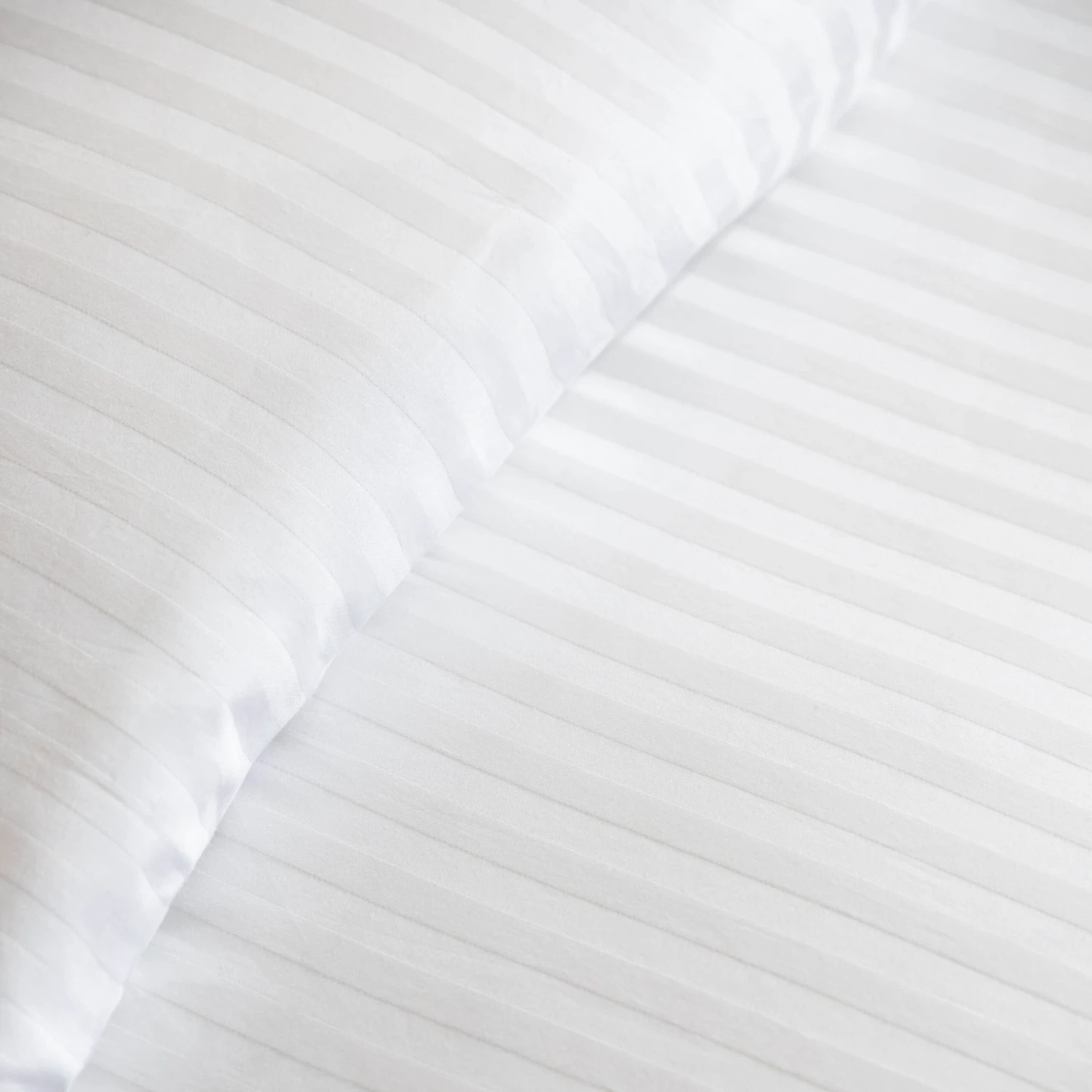 White 300TC Dobby Stripe Pure Cotton Double Bed Set 4 White 300TC Dobby Stripe Pure Cotton Double Bed Set - Image 4