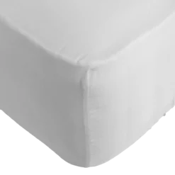 White 300TC Easycare Cotton With Tencel Double 40cm Fitted Sheet -Bedding Sales Store additional5 20 7