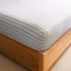 Navy/White Fine Stripe Linen & Cotton Blend Single 30cm Fitted Sheet