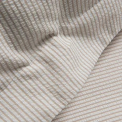 White/Natural Seersucker Stripe Superking Duvet Cover 17 White/Natural Seersucker Stripe Superking Duvet Cover -Bedding Sales Store additional6 15 11