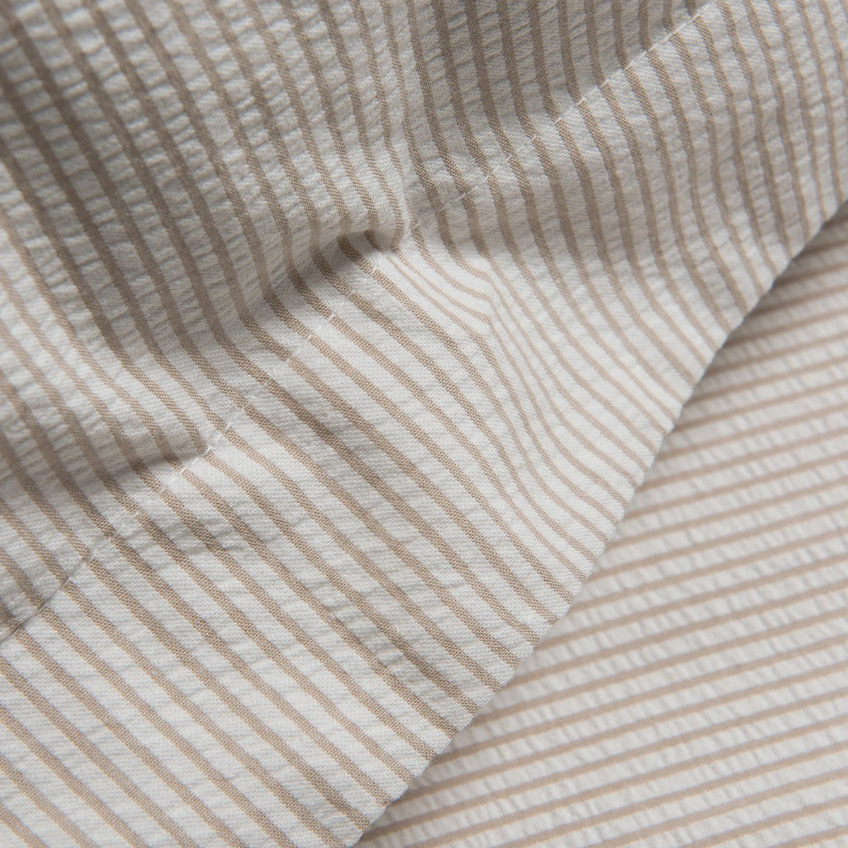 White/Natural Seersucker Stripe Double Duvet Cover 4 White/Natural Seersucker Stripe Double Duvet Cover - Image 4