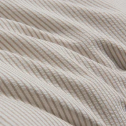 White/Natural Seersucker Stripe Double Duvet Cover 19 White/Natural Seersucker Stripe Double Duvet Cover -Bedding Sales Store additional7 31