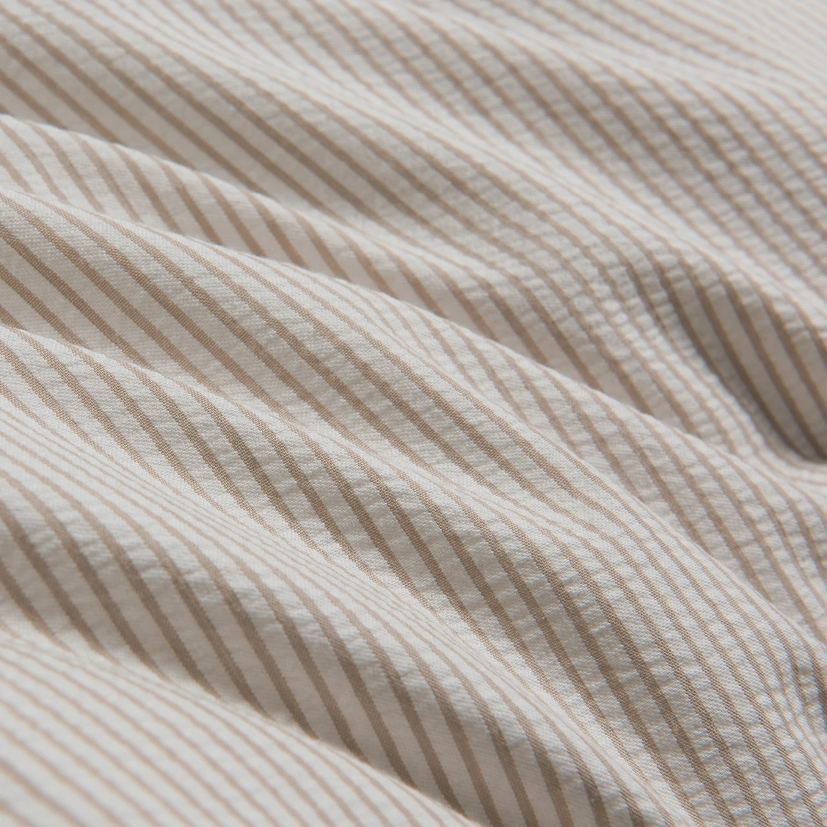 White/Natural Seersucker Stripe Superking Duvet Cover 6 White/Natural Seersucker Stripe Superking Duvet Cover - Image 6