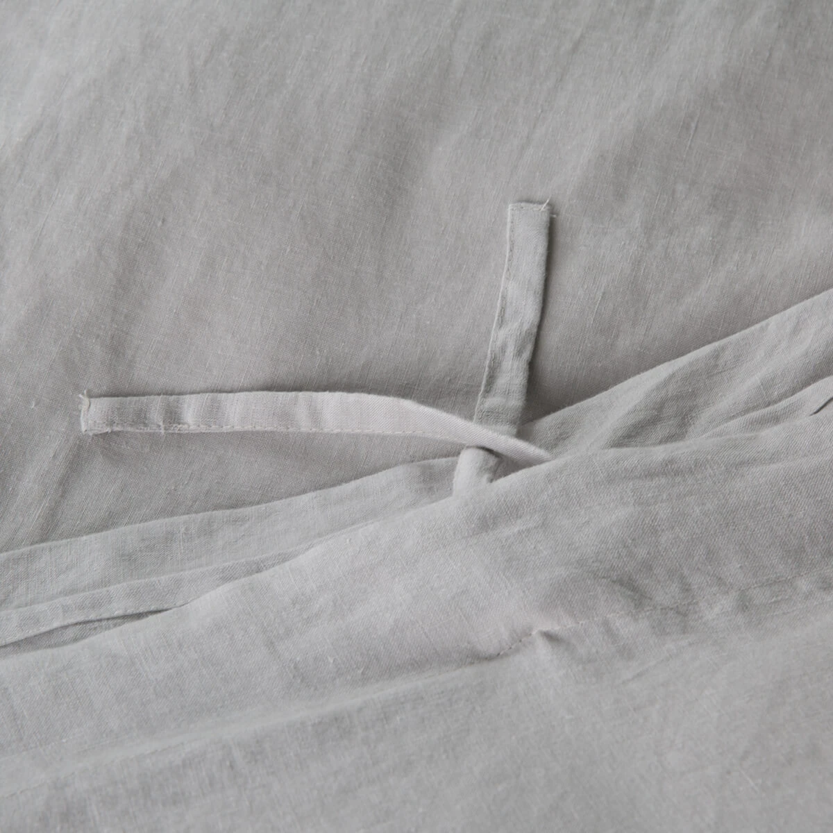 Light Grey French Linen Double Duvet Cover 2 Light Grey French Linen Double Duvet Cover - Image 2