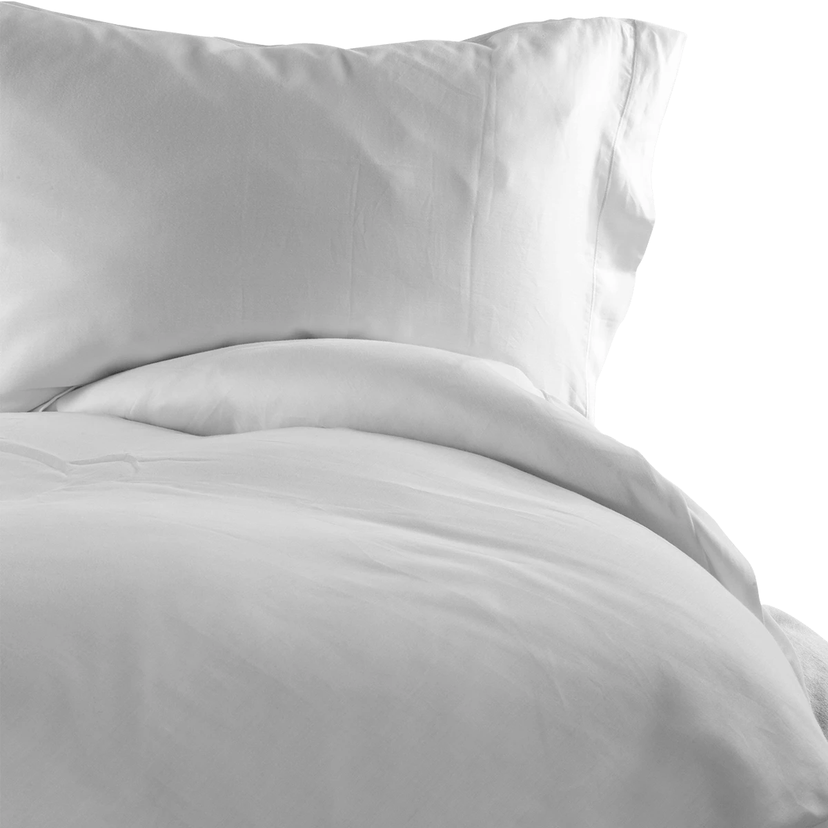 White 300TC Easycare Cotton With Tencel King Size Duvet Cover 3 White 300TC Easycare Cotton With Tencel King Size Duvet Cover - Image 3