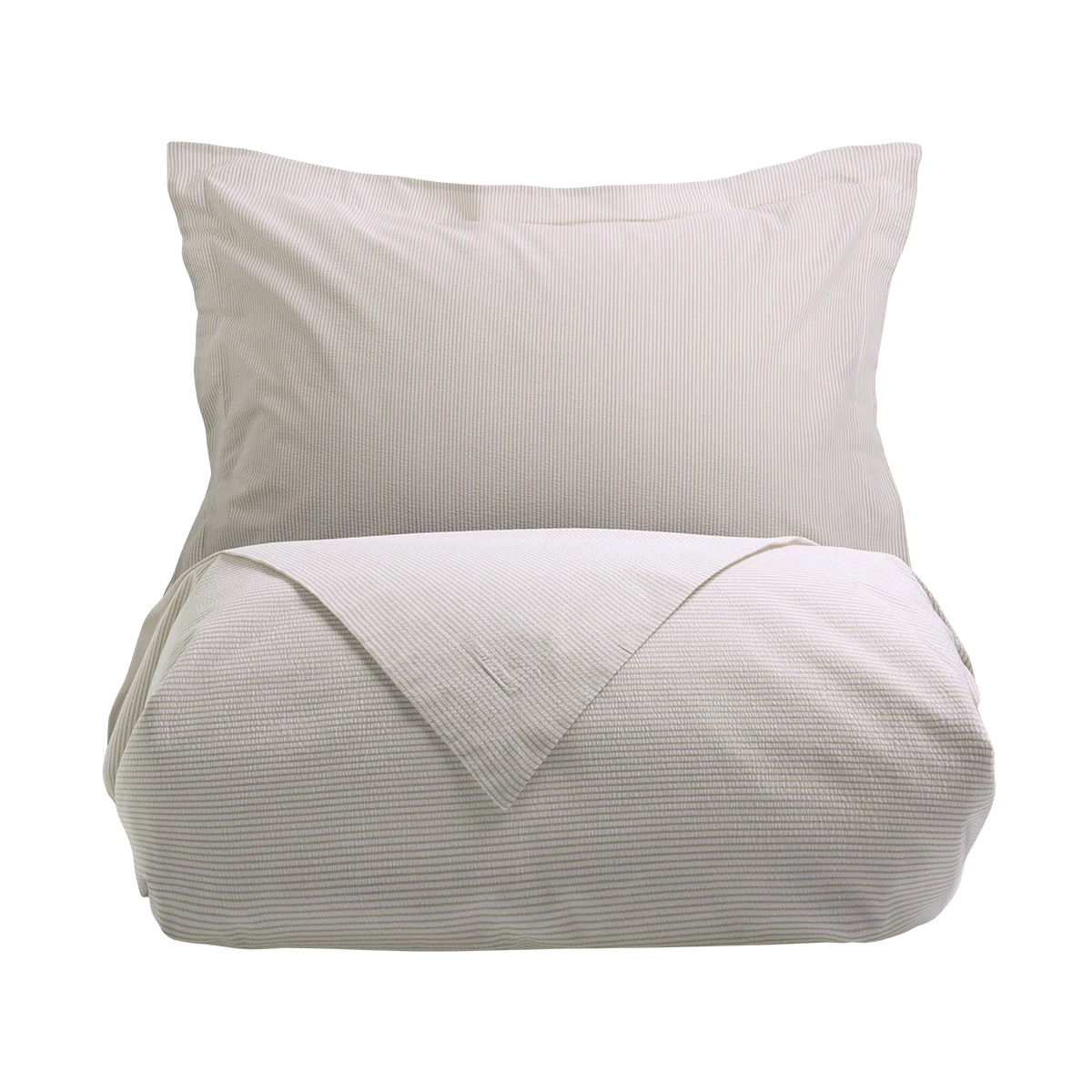 White/Natural Seersucker Stripe Superking Duvet Cover 10 White/Natural Seersucker Stripe Superking Duvet Cover - Image 10