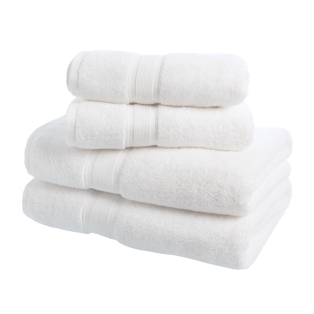 White Organic Cotton Bath Sheet Multipack - Set Of 4 5 White Organic Cotton Bath Sheet Multipack - Set Of 4 - Image 5
