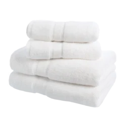 White Organic Cotton Bath Towel Multipack - Set Of 4 -Bedding Sales Store base 669 3