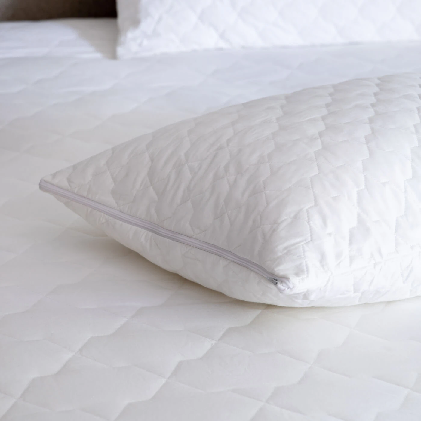 Quilted Cotton King Size Deep Mattress Protector Pair 2 Quilted Cotton King Size Deep Mattress Protector Pair - Image 2