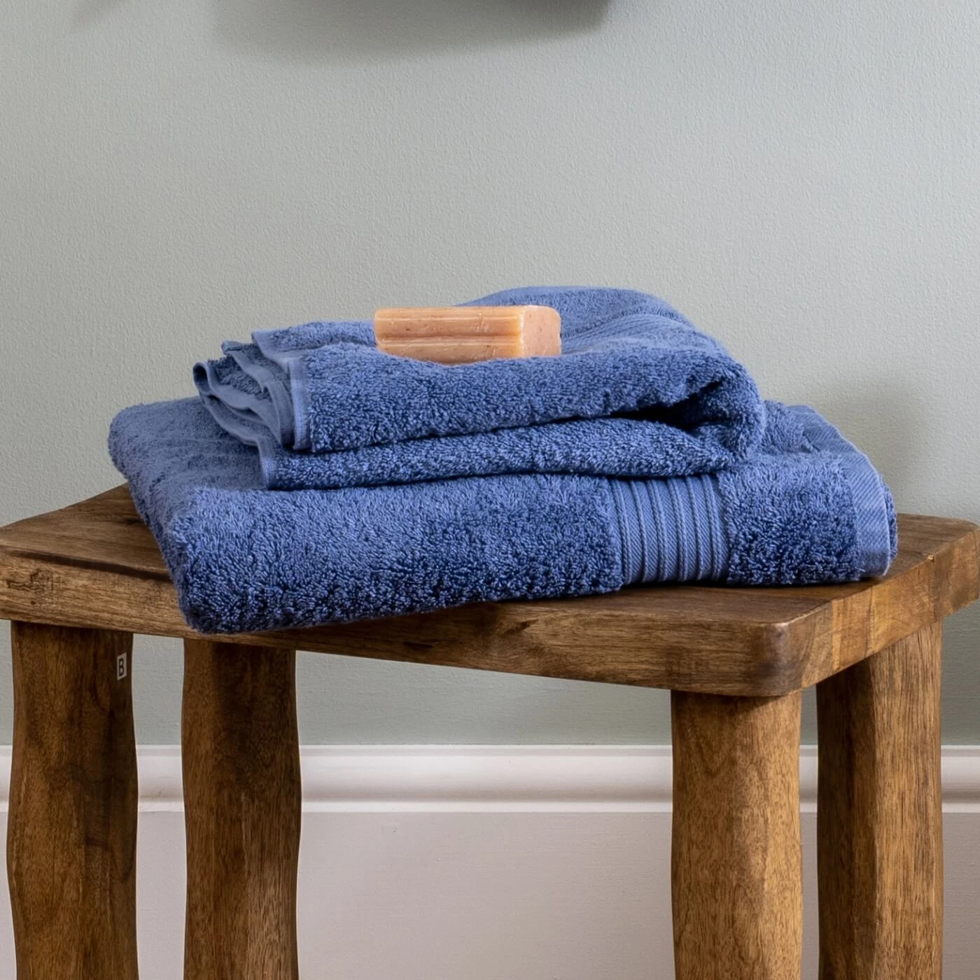 Dusky Blue Egyptian Cotton Hand Towel Multipack - Set Of 4 3 Dusky Blue Egyptian Cotton Hand Towel Multipack - Set Of 4 - Image 3