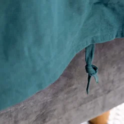 Forest Green French Linen Superking Duvet Cover -Bedding Sales Store forest green french linen additional3 1 2