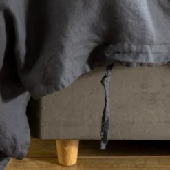 Midnight Grey French Linen Superking Flat Sheet 14 Midnight Grey French Linen Superking Flat Sheet -Bedding Sales Store french linen midnight grey add3 1 scaled