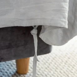 Light Grey French Linen Double Duvet Cover 10 Light Grey French Linen Double Duvet Cover -Bedding Sales Store light grey french linen additional2 2