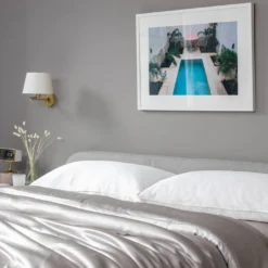 Antique Silver Pure Mulberry Silk King Size Duvet Cover -Bedding Sales Store mulberry silk bedding additional3 4