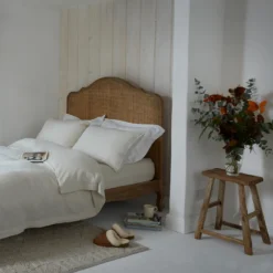 Natural French Linen King Size 40cm Fitted Sheet -Bedding Sales Store natural french linen additional1 14 3