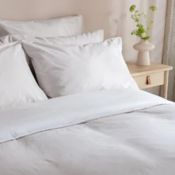 White/Natural Seersucker Stripe Superking Duvet Cover 25 White/Natural Seersucker Stripe Superking Duvet Cover -Bedding Sales Store natural seersucker additional1 3