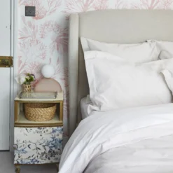 White/Natural Seersucker Stripe Single Duvet Cover