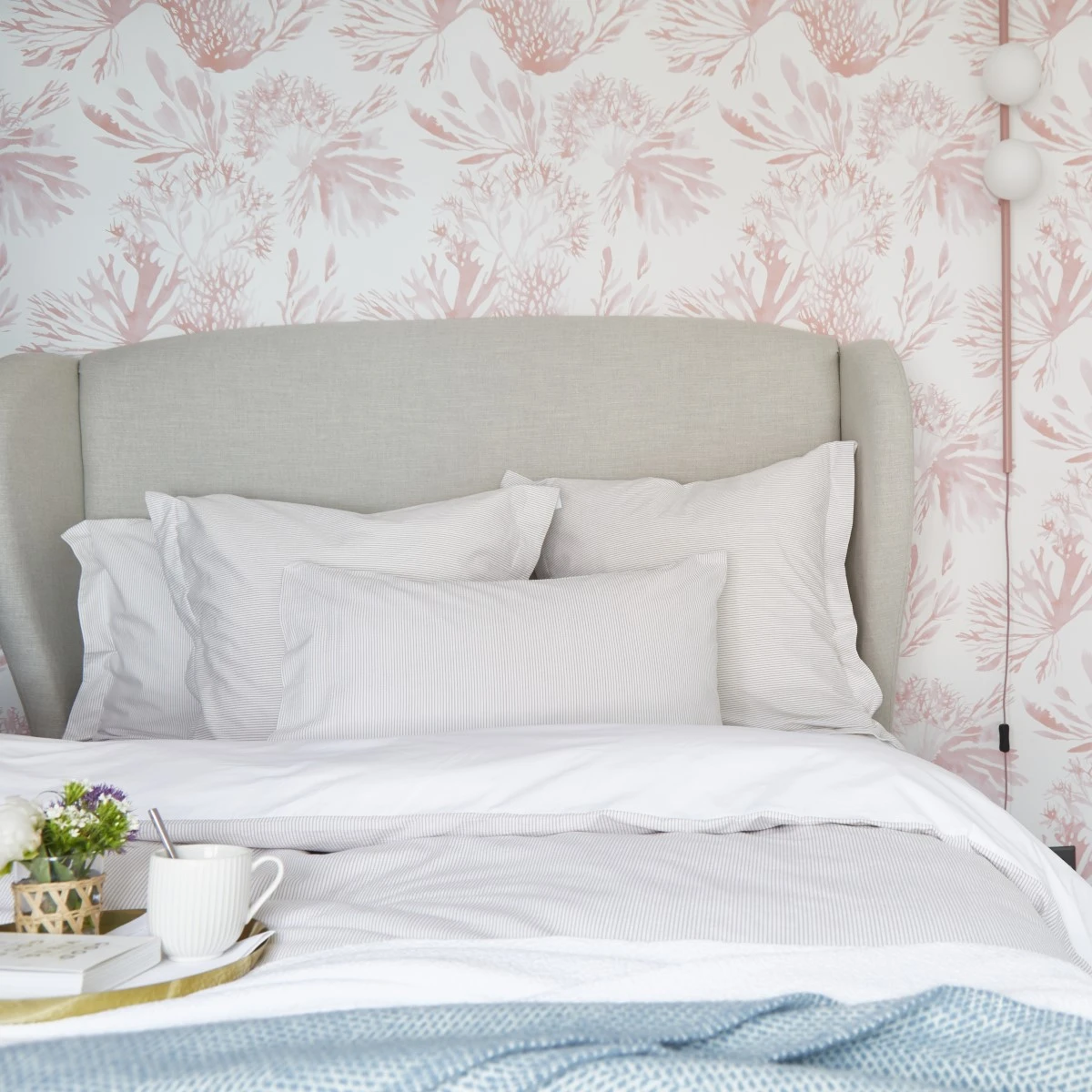 White/Natural Seersucker Stripe Double Duvet Cover 5 White/Natural Seersucker Stripe Double Duvet Cover - Image 5