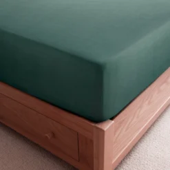 Forest Green French Linen Superking Duvet Cover