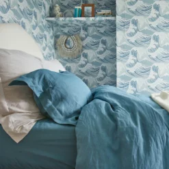 Teal French Linen King Size Duvet Cover