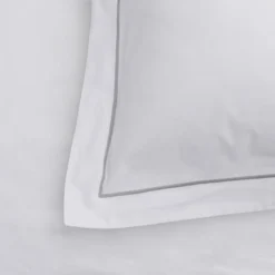 White/Grey 600TC Egyptian Cotton Superking Bed Set 10 White/Grey 600TC Egyptian Cotton Superking Bed Set -Bedding Sales Store white cord 600tc bedlinen additional7 12